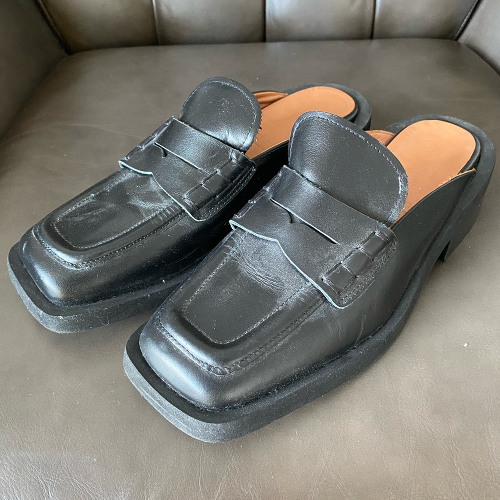 Ganni Black Slip-On Loafers